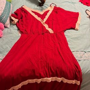 Gorgeous red flowy midi dress